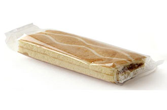 flow wrapped cake. flowrapping machines